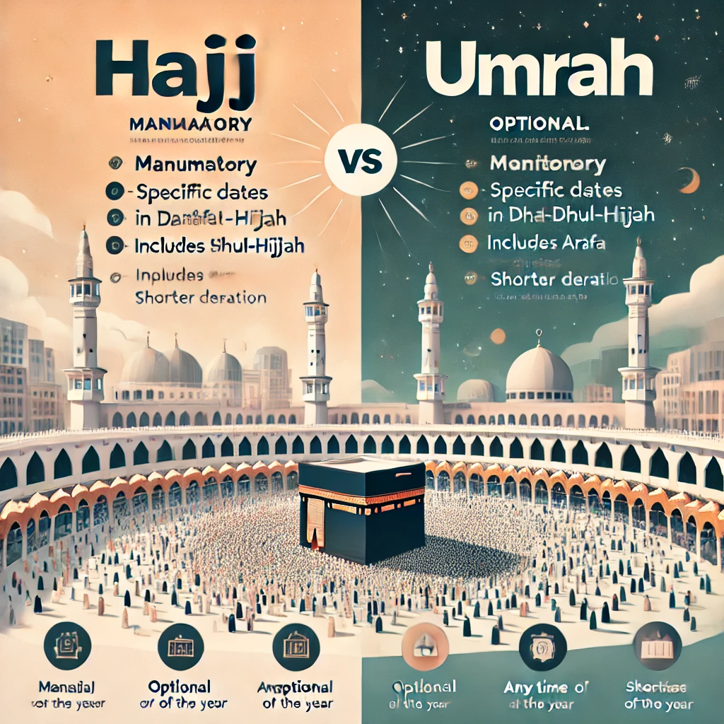 Hajj vs Umrah Comparison